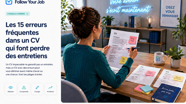 Les 15 erreurs fréquentes dans un CV qui font perdre des entretiens